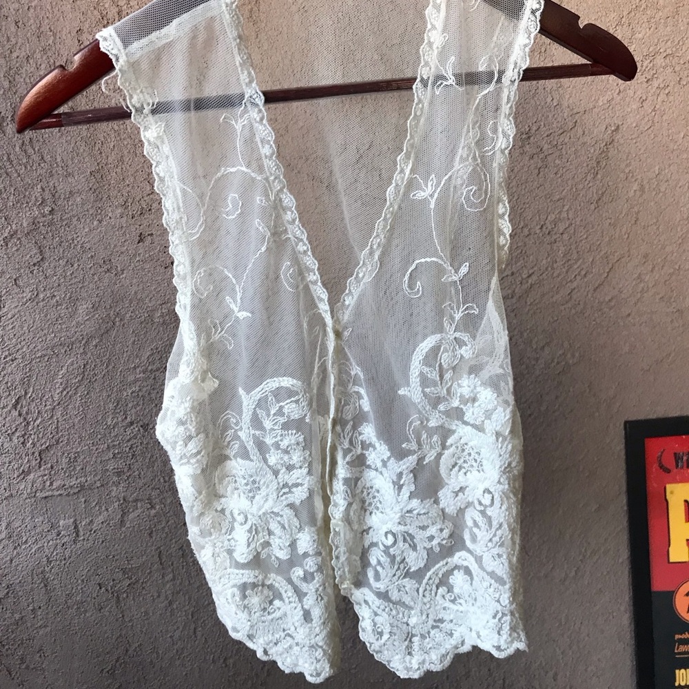 Soft Mesh and Lace Vintage Vest